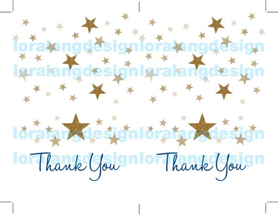Digital Printable Twinkle, Twinkle Little Star Baby Shower Thank You Cards INSTANT DOWNLOAD Il_570xn