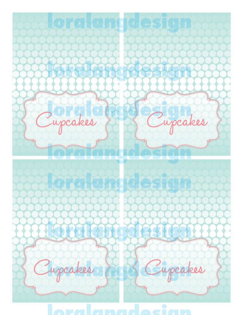 DIY Printable Spa Party Food Labels INSTANT DOWNLOAD - Etsy