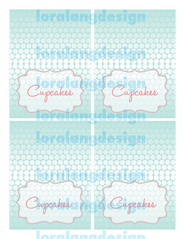 DIY Printable Spa Party Food Labels INSTANT DOWNLOAD - Etsy