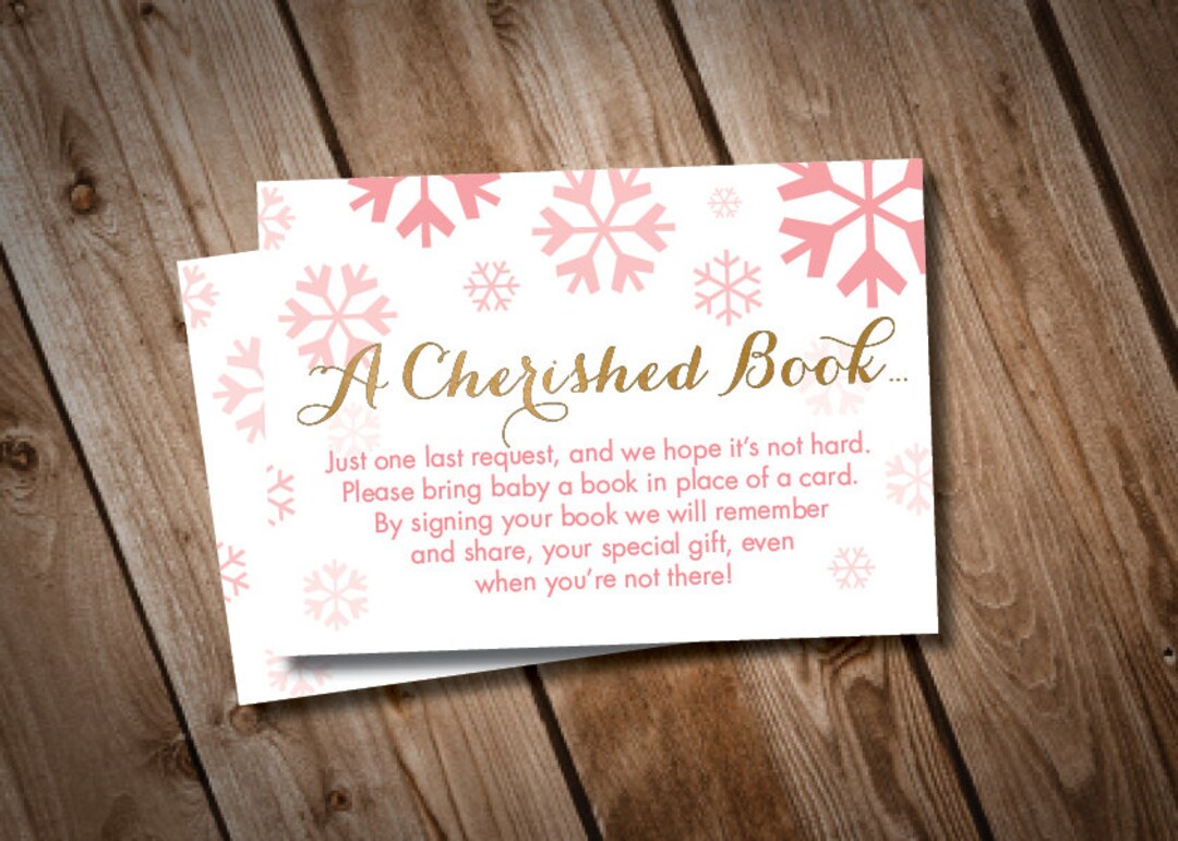 Digital Printable Baby It's Cold Outside Baby Shower Book Insert Cards ...