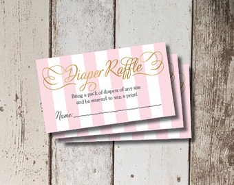 Digital Printable Sugar & Spice Baby Shower Diaper Raffle Cards INSTANT DOWNLOAD