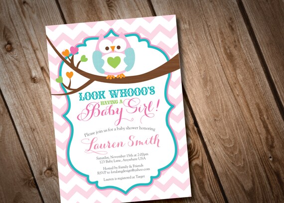 DIY Printable Owl Baby Shower Invitation Il_570xn