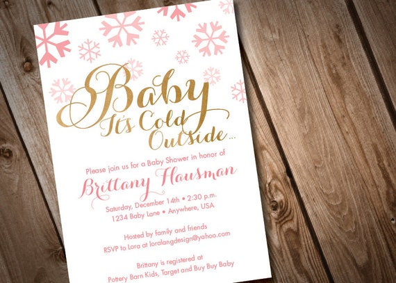baby it's cold outside invitations