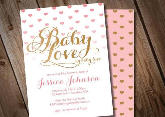 DIY Digital Baby Love Baby Shower Invitation Il_570xn
