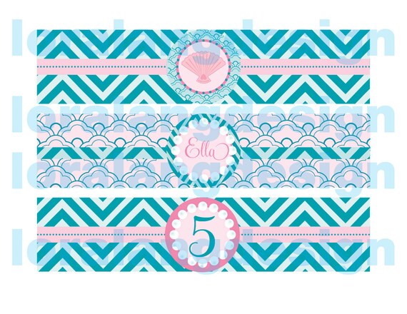 DIY Printable Vintage Mermaid Water Bottle Labels Il_570xn