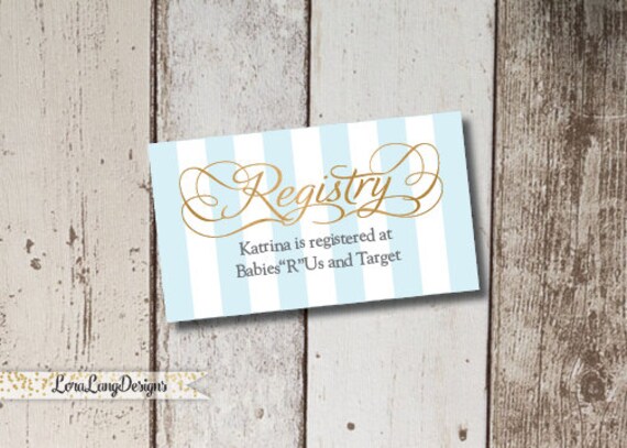 Digital Printable Snips & Snails Baby Shower Registry Insert Cards Il_570xn