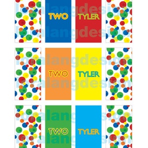 Ausdruckbare Bouncy Ball GeburtstagSparty Mini Candybar Wrapper