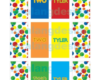 Printable Bouncy Ball Birthday Party Mini Candybar Wrappers