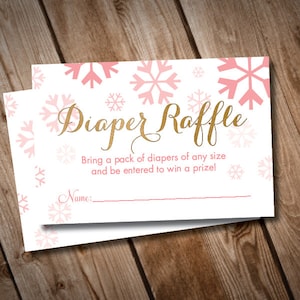 Digital Printable Baby It's Cold Outside Baby Shower Diaper Raffle Cards INSTANT DOWNLOAD