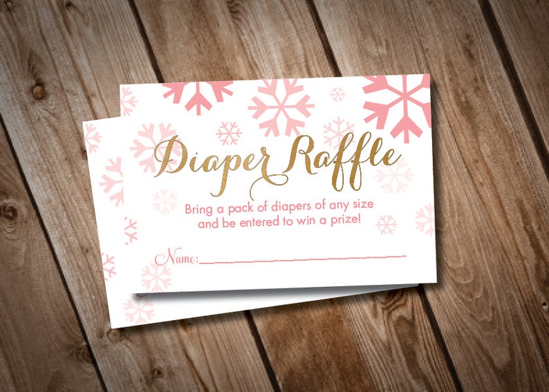 Digital Printable Baby It's Cold Outside Baby Shower Diaper Raffle Cards INSTANT DOWNLOAD image 1