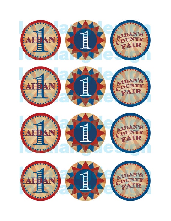 DIY Printable Vintage County Fair Cupcake Toppers Il_570xn