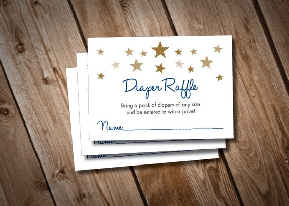 Digital Printable Twinkle Twinkle Little Star Baby Shower Diaper Raffle Cards Il_570xn