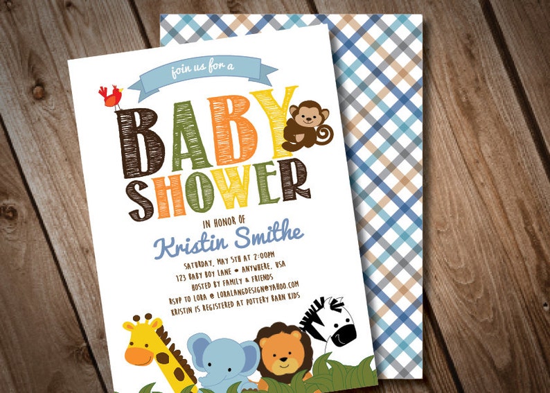 Printable Safari Baby Shower Invitation Safari Invitation Etsy