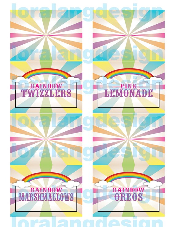 DIY Printable Rainbow Food Label Il_570xn