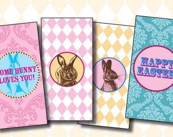 DIY Printable Easter Bunny Mini Candy Bar Wrappers INSTANT DOWNLOAD