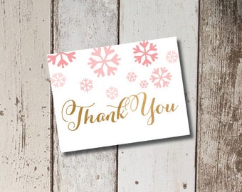 DIY Printable Baby It's Cold Outside Thank You Cards INSTANT DOWNLOAD