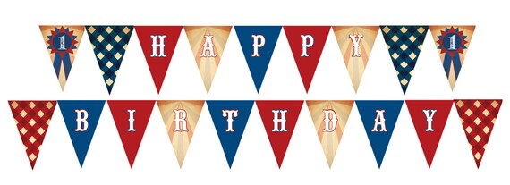 DIY Printable Vintage County Fair Birthday Banner Il_570xn