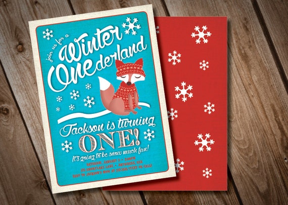 DIY Printable Winter Onederland Birthday Invitation Il_570xn