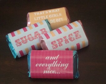 DIY Printable Sugar and Spice Mini Candy Bar Wrappers Instant Download