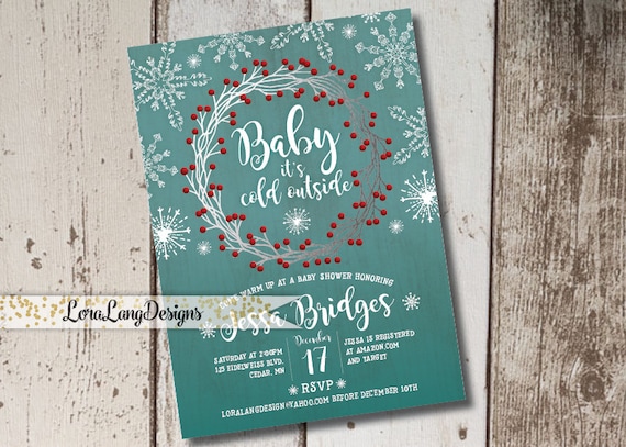 diy printable baby it s cold outside baby shower invitation winter