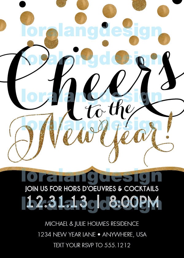 DIY Printable New Years Invitation | Etsy