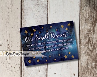 Digital Printable Love You to the Moon & Back Baby Shower Book Insert Cards INSTANT DOWNLOAD