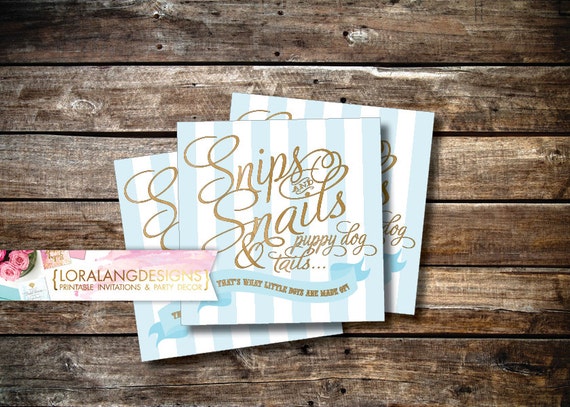 Digital Printable Snips & Snails Baby Shower Favor Tags INSTANT DOWNLOAD Il_570xn