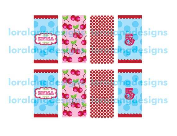 DIY Printable Pretty Please with a Cherry on Top Mini Candy Bar Wrappers Il_570xn