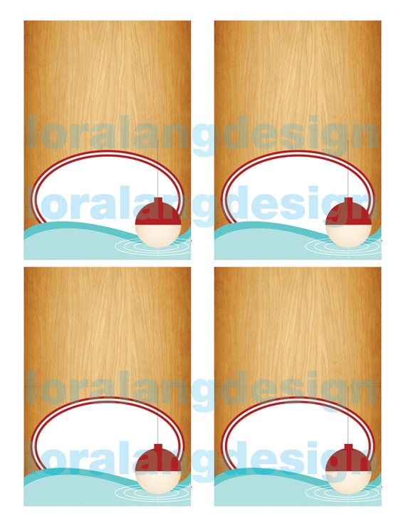 DIY Printable Retro Fishing Birthday Party Food Labels INSTANT - Etsy