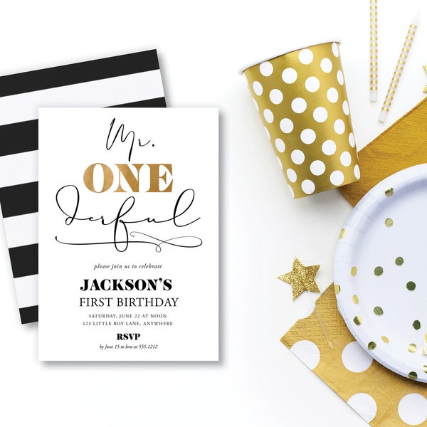 Mr Onederful Printable Sign - Etsy
