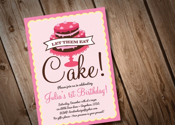DIY Printable Let them Eat Cake Invitation Il_570xn