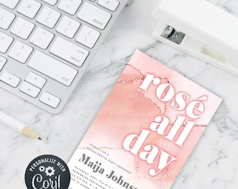 DIY Editable Rosé All Day Invitation