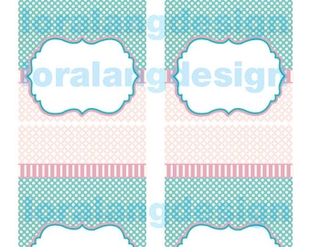 DIY Printable Vintage Ballerina Birthday Food Labels Instant Download