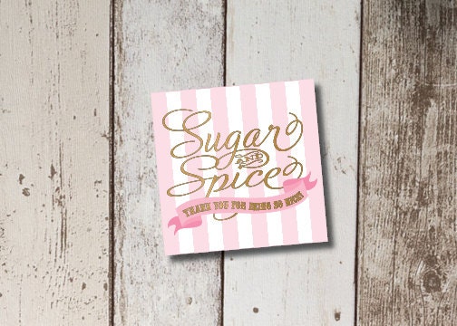 Sugar and Spice Baby Shower Favor 