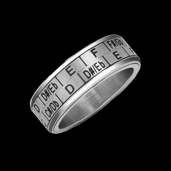 Musician Ring - Music Transposition Spinner Ring / Circle of Fifths