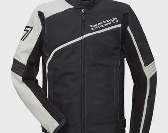 Handmade Cowhide Leather Motorcycle Jacket: Vintage Cafe Racer