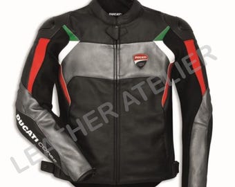 Chaqueta de cuero para moto Ducati Corse: estilo urbano motero