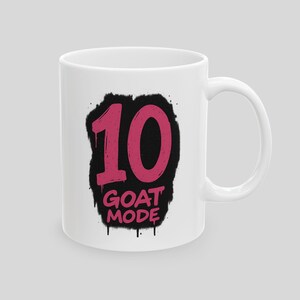 GOAT MODE Soccer Mug: Pink Graffiti Football Fan Gift