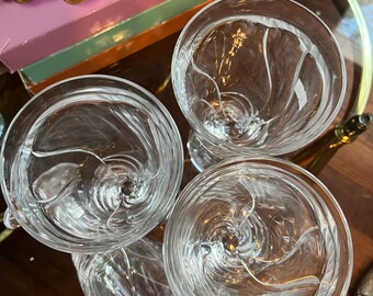 Noritake Sweet Swirl Clear Wine/water glasses