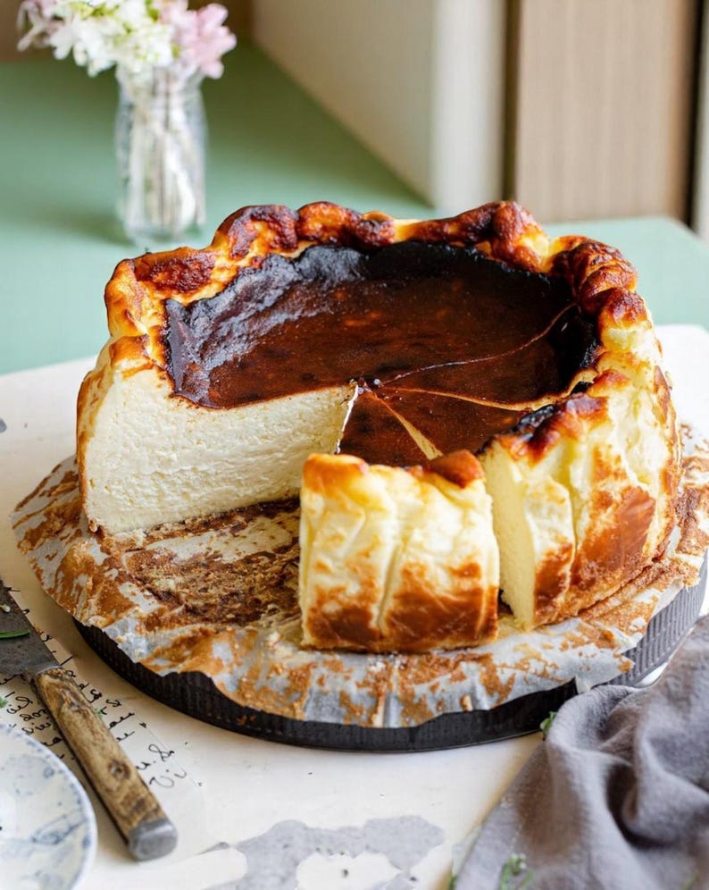 San Sebastian Cheesecake Recipe: Burnt Basque Dessert (PDF Download) - Etsy