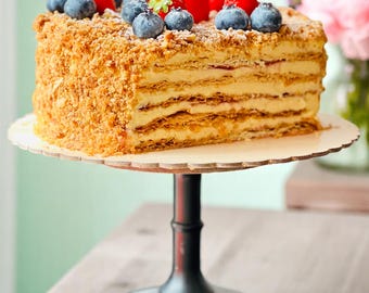 Receta de pastel Napoleón en PDF / Postre Mille Feuille / Descarga instantánea / Receta clásica de pastel francés de capas