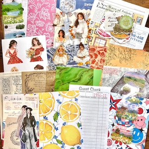 Junk Journal Grab Bag – 50 Piece Scrap Pack | Mixed Ephemera Kit for Journaling, Collage, & Crafting | Large Junk Journal Supply Kit