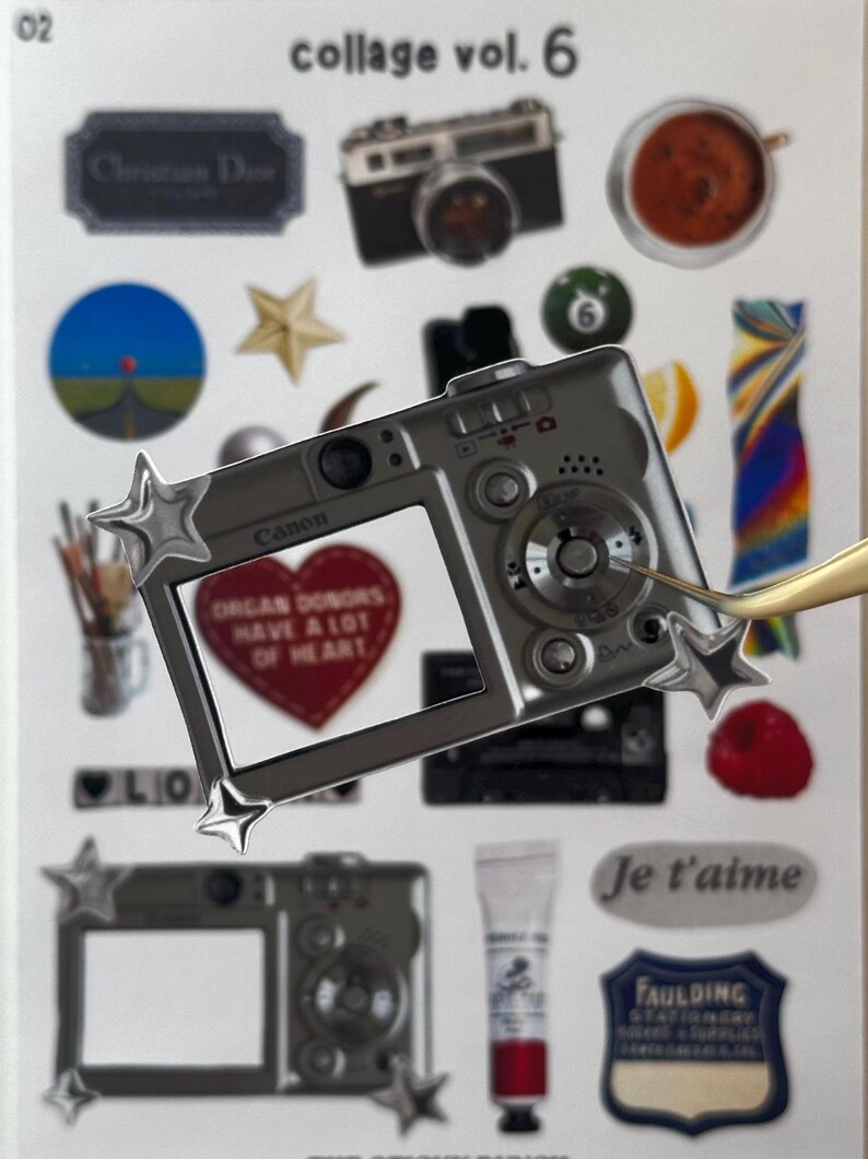 Vol 6 - Collage Sticker Sheet | Junk Journal & Scrapbook Stickers ...