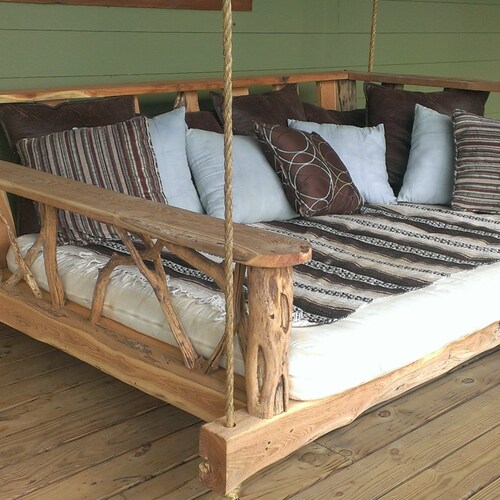 Porch Swing Bed Queen Etsy