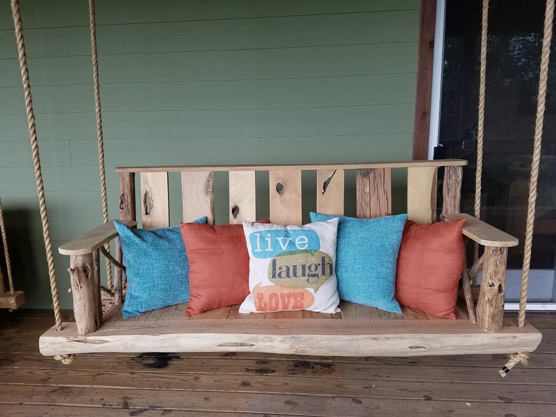Rustic Porch Swing Etsy