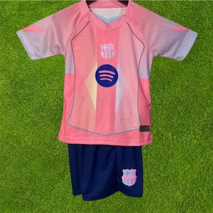 Pink Barcelona Jersey for Kids | 2025 Youth Soccer Shirt | LIMITED EDITION FAN GIFT