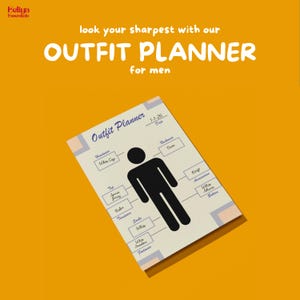 Men’s Outfit Planner | Digital Wardrobe Organizer | Capsule Closet Planner | Daily Style Tracker | Fashion Journal Printable