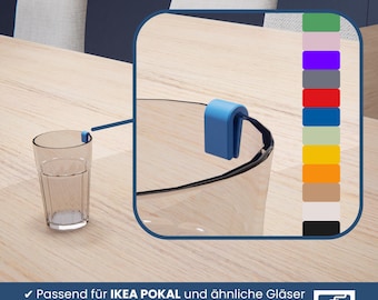 Trinkglas-Markierer SET (12 Stück, verschiedene Farben) – IKEA Pokal Gläser & mehr | Ideal für Partys und Familien