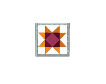 Barn Quilt Embroidery Design Patch (Digitized Design Files)