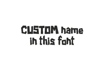Custom Name Embroidery Design, Personalized Font (Digitized File)
